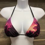 Roxy Triangle Top Palm Tree Pink Purple Black Size Medium Photo 0