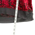 Simply Vera Wang Velvet Burnout Top Womens M Red Sheer Whimsygoth Grunge Vamp Size M Photo 8