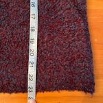 Ann Taylor Women's Navy Burgundy Mock Boucle Flare Sleeve Cozy Sweater Small Photo 5