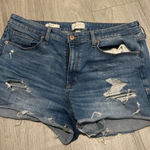 Universal Threads Denim Blue Distressed Women Shorts Photo 0