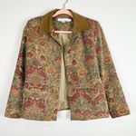 Vintage Napa Valley Tapestry Artsy Floral Blazer Boho Jacket Size Small Brown Photo 1