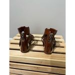 Dolce & Gabbana  BROWN TAN LEATHER GLADIATOR STRAPPY FLATS SANDALS zip size 38.5 Photo 2