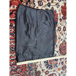 John Patrick Womens Black Genuine Leather Pencil Skirt Size 6 Lined Midi Classic Photo 4