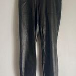 Spanx  Black Faux Leather High Rise Jogger Pants Size Small Photo 0