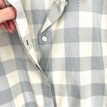 Theory Women's Classic Menswear Cotton Silk Shirt Blue Stream Button Down Top Photo 8