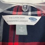 Old Navy Womens Plaid Flannel Red Shirt Size Medium The Classic Shirt Breathable Photo 1