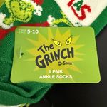Dr. Seuss Nwt  The Grinch Ankle Socks - Green, white and Red Photo 2