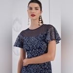 JS Collections Celestina Column Gown in navy nickel Size 8 formal event wedding Photo 6