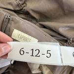 Sally LaPointe Skirt‎ Womens 4 Brown Grey Faux Leather Mini Ruched Tie Side Photo 6