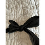 Beaudrm Tiered Mini Dress Size XL Black Sleeveless Halter Cross Pendan Tie Neck Photo 9