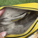 Kate Spade Hayes Leather Camera Crossbody Bag Bow Ribbon Sunflower Yellow Photo 2