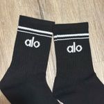 Alo Yoga Half-Crew Throwback Socks Black M Photo 2