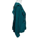 Anthropologie By Pintuck Blouse Long Sleeve Blouse Shirt Dark Turquoise Size S Photo 4