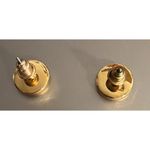 Kate Spade Gold Blue Enamel Spade Stud Earrings Glow Under Black Light .25" Photo 2