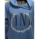 PINK - Victoria's Secret VS PINK Blue/Black/Sequins Hoodie Sweatshirt Size S Long Sleeve Logo Graphic‎ Photo 1