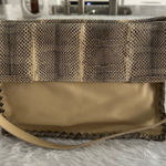 Bottega Veneta Bottega Veneta Fold Over Woven Leather With Python Shoulder Bag Handbag Photo 0