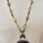 Agate crystal mirror pendant necklace Photo 0