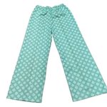 Vintage 1970s Geometric Knit Flare Leg Pants Medium Green Photo 0