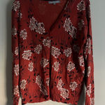 Daniel Rainn Women’s V-neck Cardigan Burnt Orange L Photo 0