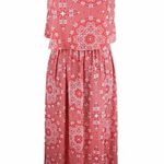 Maison Jules  Coral Orange White Maxi Dress Summer Vacation Resortwear Cruise Photo 0