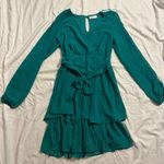 Green Long Sleeve Mini Dress Size XS Photo 0