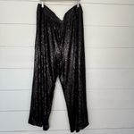 Lane Bryant Plus Size Women’s 20 Black Sequin Wide Leg Pants New Photo 2