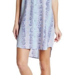 Equipment  Silk Snakeskin Print Shirtdress‎ Button Up Shift Dress Size SMALL Blue Photo 0