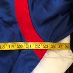 Women Navy blue red Texas Rangers Stitches zip up bomber baseball jacket Photo 3