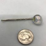 Bobby Pin Diachronic Glass Bobby Pin Hair Accessory White Crystal NWT Handmade Silver Photo 1