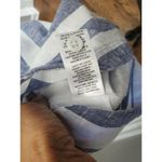 Beach Lunch Lounge Womens White & Blue Linen Sleeveless Knee Length Dress Size S Photo 8