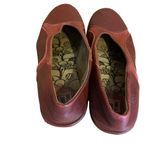 Fly London  "YONI" TWO TONE BURGUNDY LEATHER SLIP ON WEDGE SHOES (38) Photo 6