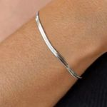Elegant 925 sterling silver Bracelet with gift bot Photo 1