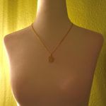Gold Sun and Moon Oval Pendant Necklace Photo 6