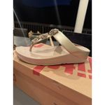 FitFlop Womens Wedge Sandal Metallic Beaded GALAXY Slip on toe post Size 10! Photo 2