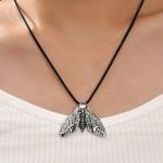 Moth Skull Necklace New Photo 3