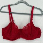Victoria's Secret  Dream Angels Push-Up Without Padding Bra Red Lace 38D D85‎ Photo 0