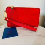 MARKESE Italian Leather Dollaro Clutch Wristlet Wallet Organizer, Red, NWT Red Photo 7