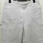 Tribal Pull On Crispy White Skinny Cut Pants w/ Crochet Ankles Photo 1