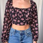 Cotton Candy LA Pink Floral Tie Top Photo 0