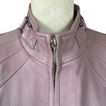 Bradley By Bradley Bayou long sleeve zip up soft rose pink/purple leather jacket Photo 6