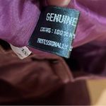 Vintage 1980s Brooks Atelier 100% Leather High Waisted Pleated Shorts size 6 Purple Photo 4