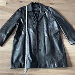 wilson's leather Vintage  Black Mid-Length Trench Coat Jacket Plus Size 2X Photo 3