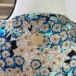 TWINSET Simona Barbieri Gold Sequin & Rosette Blue Tank Size M Photo 5