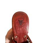 Frye Brown Leather Crisscross Multi Slide Reese Slip On Heels Women Sz 6.5 Photo 4