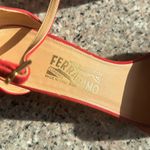 Salvatore Ferragamo  Red Gavina Suede Sandals - Size 10* Photo 7