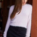 Kendall + Kylie PINK FUZZY CROP SWEATER SIZE SMALL Photo 0