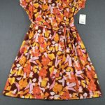 Nine West  Dress Womens Large Floral V-Neck Short Sleeve Belted Wrap‎ NWT Photo 1