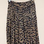 Anthropologie Smocked High Waist Wide Leg Palazzo Pants Animal Print Size 8 Black Photo 6