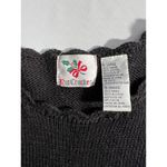 Nutcracker Women’s Christmas Holiday Sweater Embroidered Tree Hollies Knit sz L Black Size L Photo 2