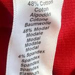 Michael Stars Evereve One Shoulder Stretch Dress Red Ribbed Ruching Size XL Photo 11